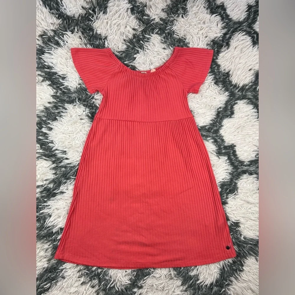 Roxy Girl Coral Short Sleeve Dress Size Large